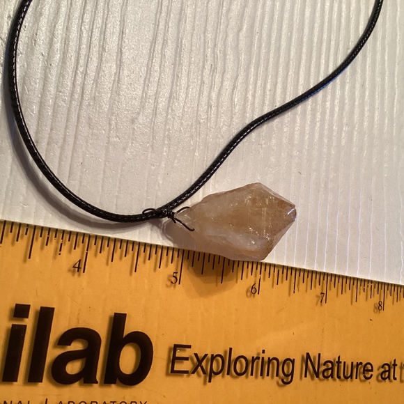 NEW!! REAL Natural Citrine Quartz Pendant Necklace 24” - Picture 5 of 7